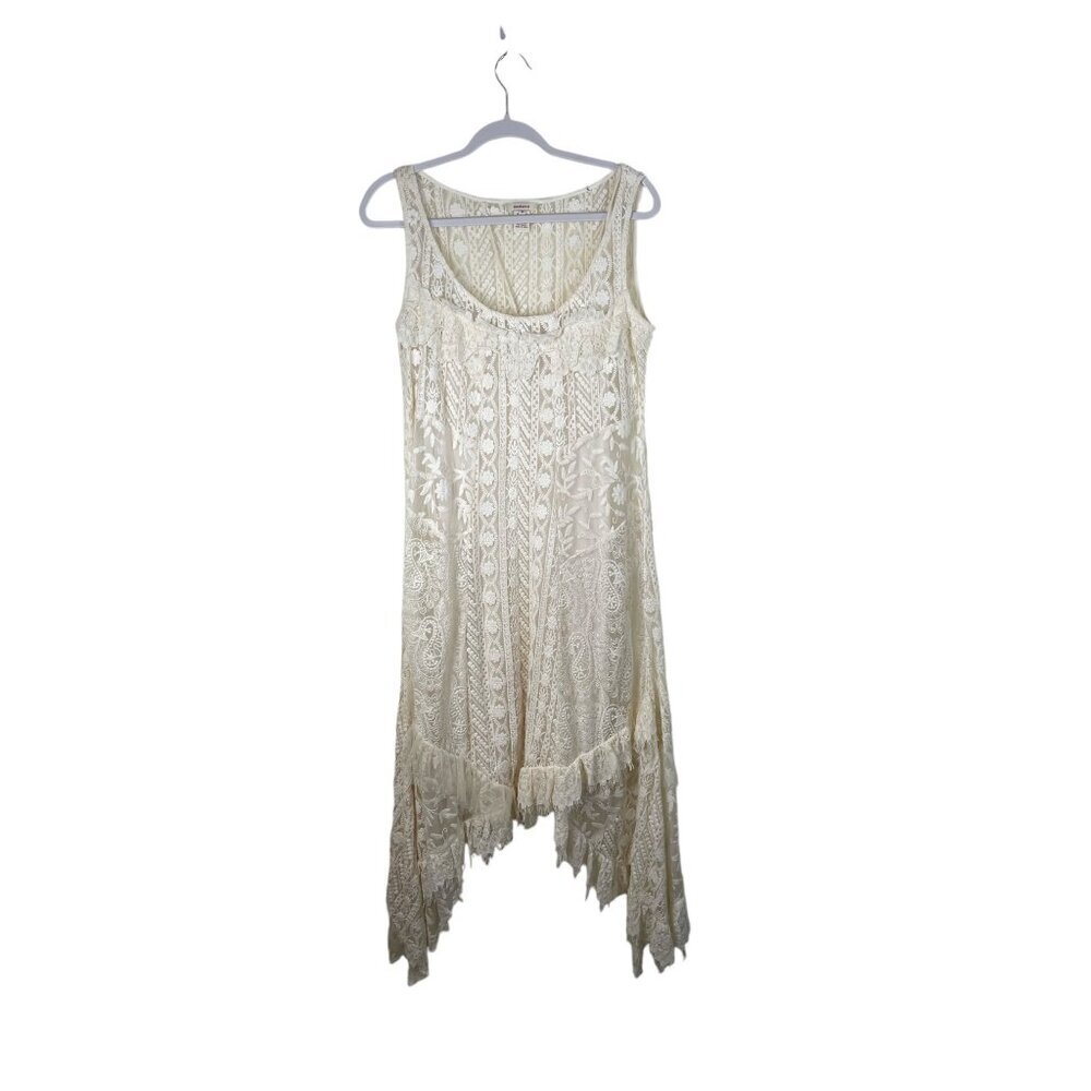 Sundance Sleeveless Lace Boho Fairy Whimsical Midi Dress M